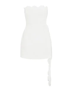 ASYMMETRIC LACE TOP MINI DRESS