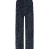 BOUCLE DENIM WIDE LEG TROUSERS