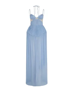 BRA DETAIL TOP AND TULLE CRINOLINE GOWN