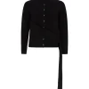 CASHMERE SASH CARDIGAN IN BLACK