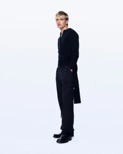 CASHMERE SASH CARDIGAN IN BLACK