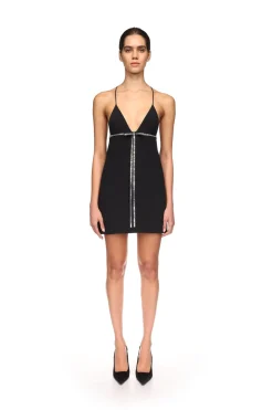 CRYSTAL BOW MINI DRESS