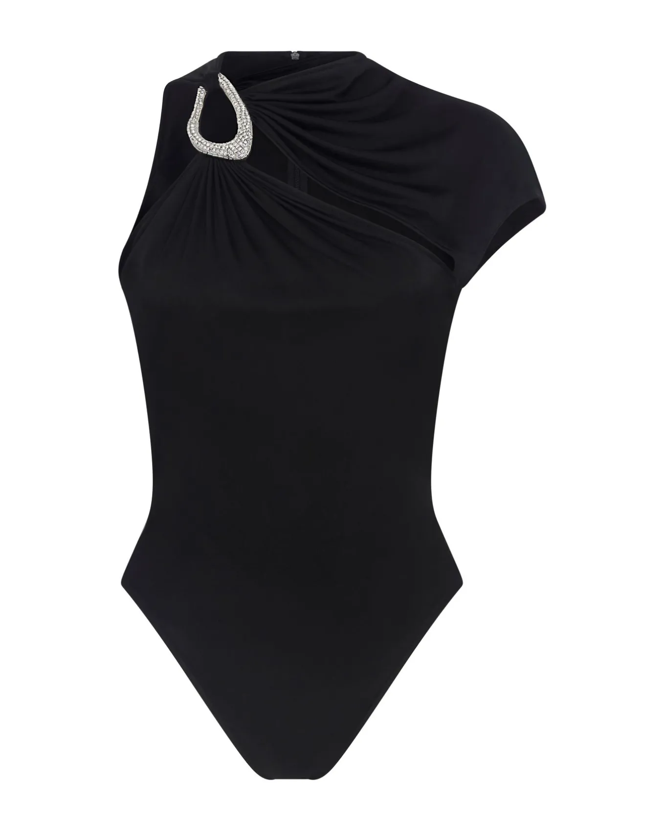 CRYSTAL BUCKLE AND JERSEY BODYSUIT
