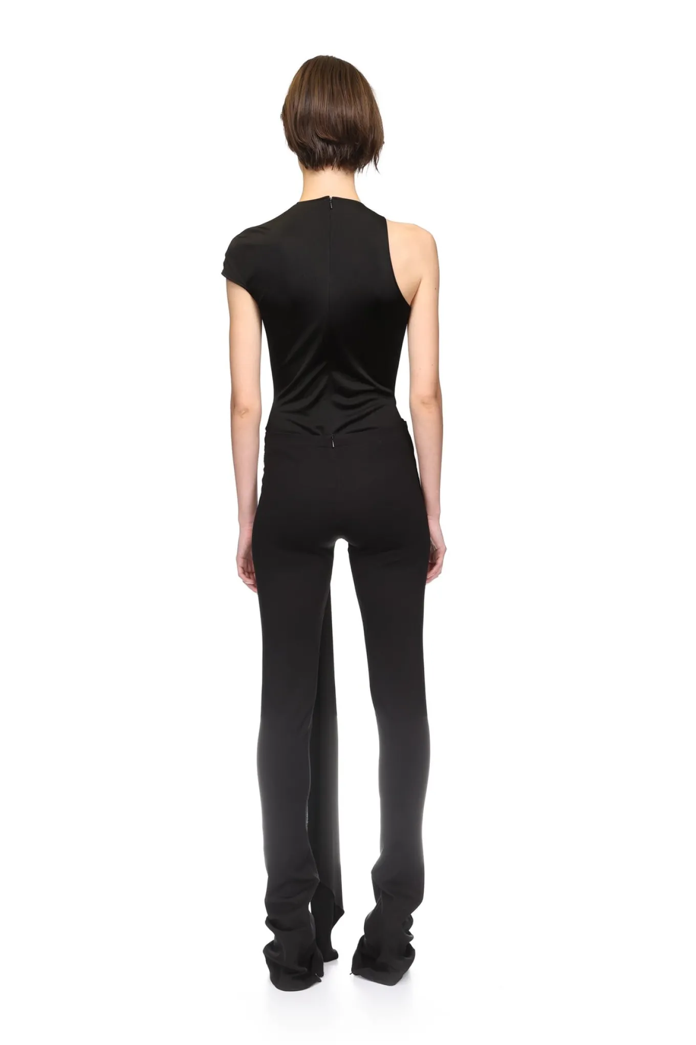 CRYSTAL BUCKLE EMBR & DRAPE OVERLAY TROUSERS