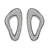 CRYSTAL BUCKLE SHAPE EARRINGS