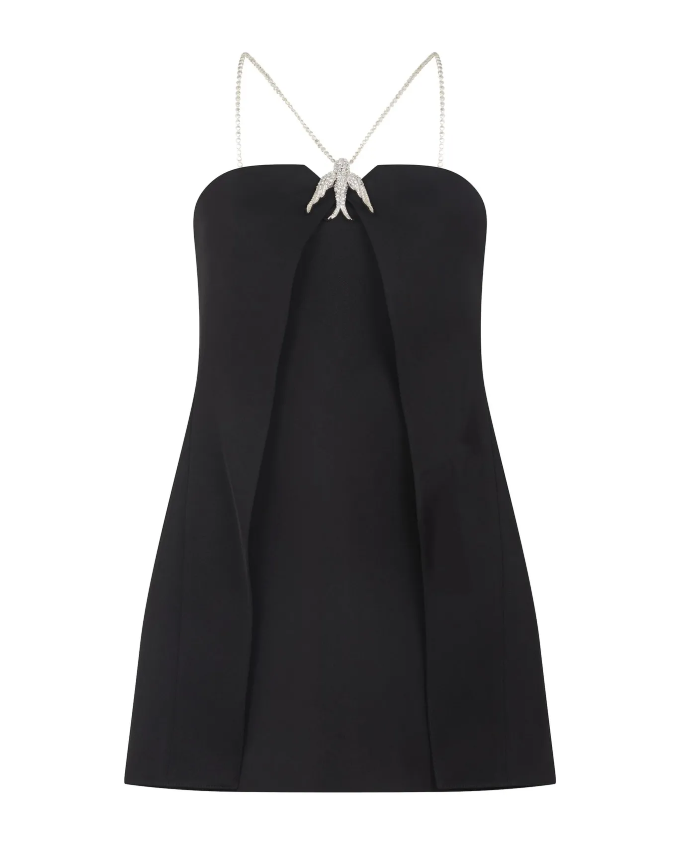 CRYSTAL CHAIN AND SWALLOW MINI DRESS