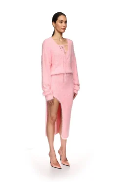CRYSTAL EMBELLISHED KNIT JUMPER IN PINK