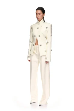CRYSTAL EMBROIDERED TAILORED JACKET
