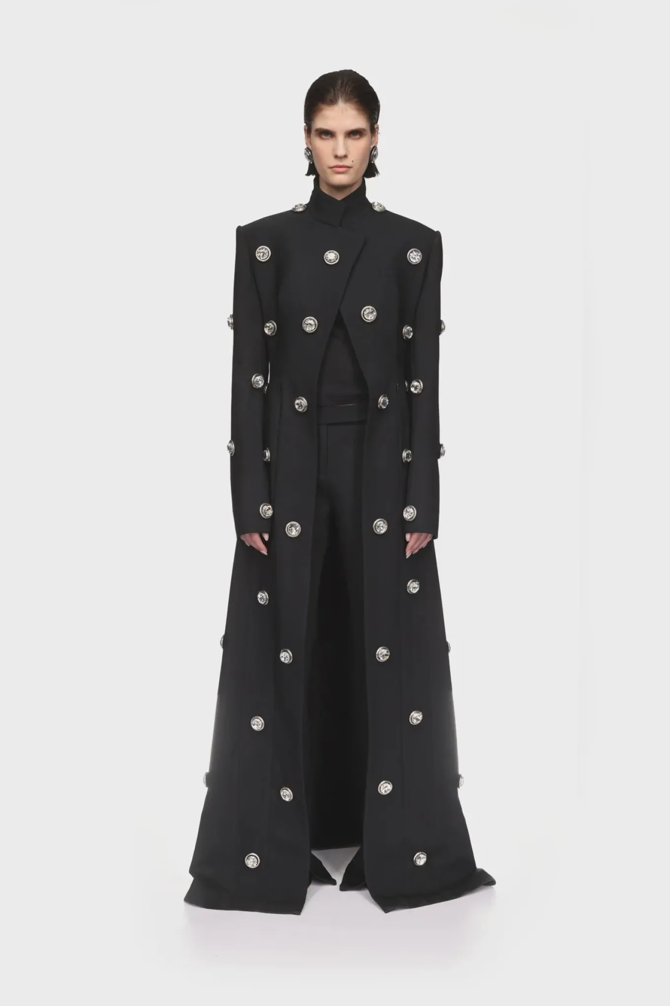 CRYSTAL EMBROIDERED TAILORED COAT