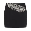 CRYSTAL FEATHER MINI SKIRT