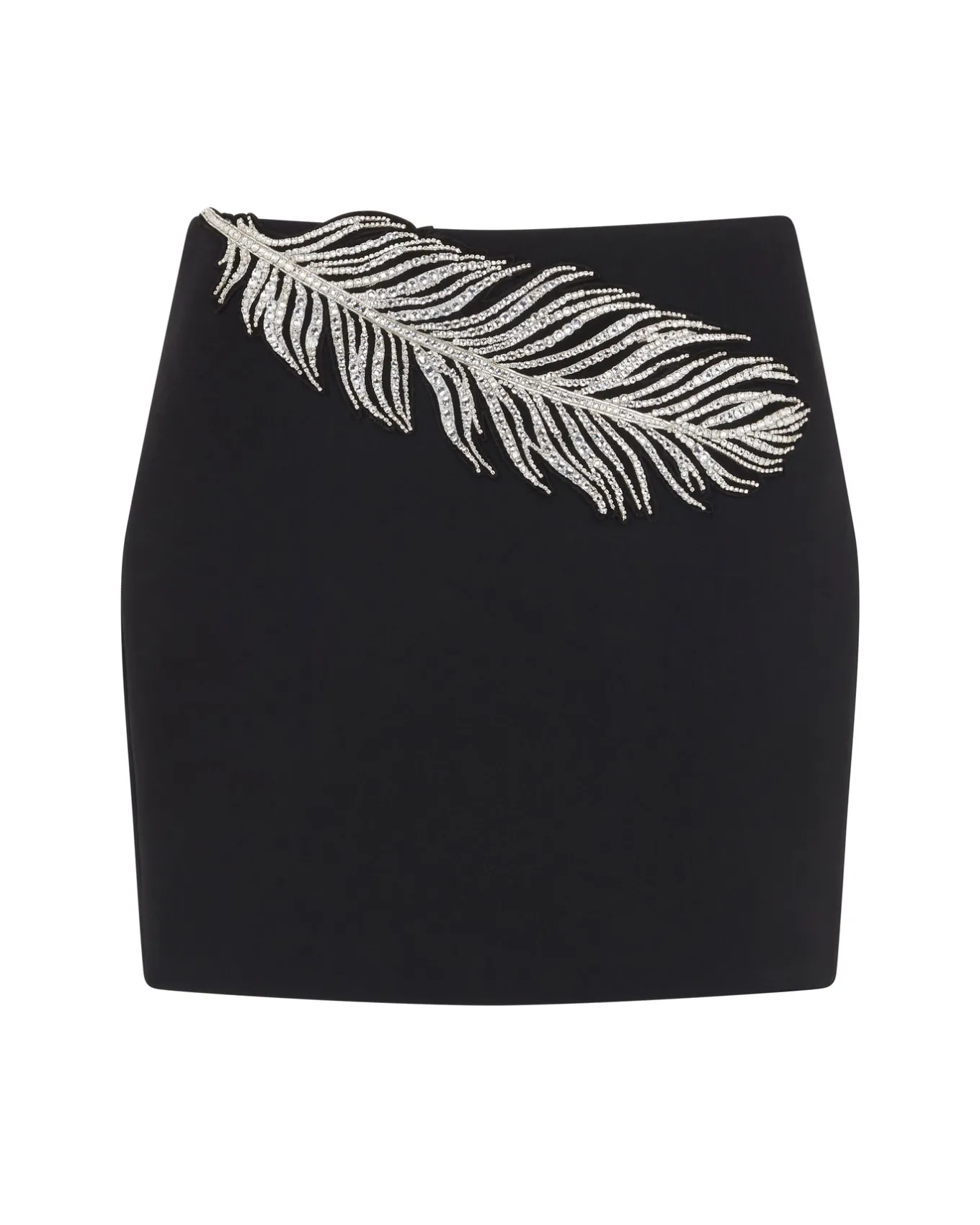 CRYSTAL FEATHER MINI SKIRT