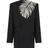 CRYSTAL FEATHER TAILORED JACKET