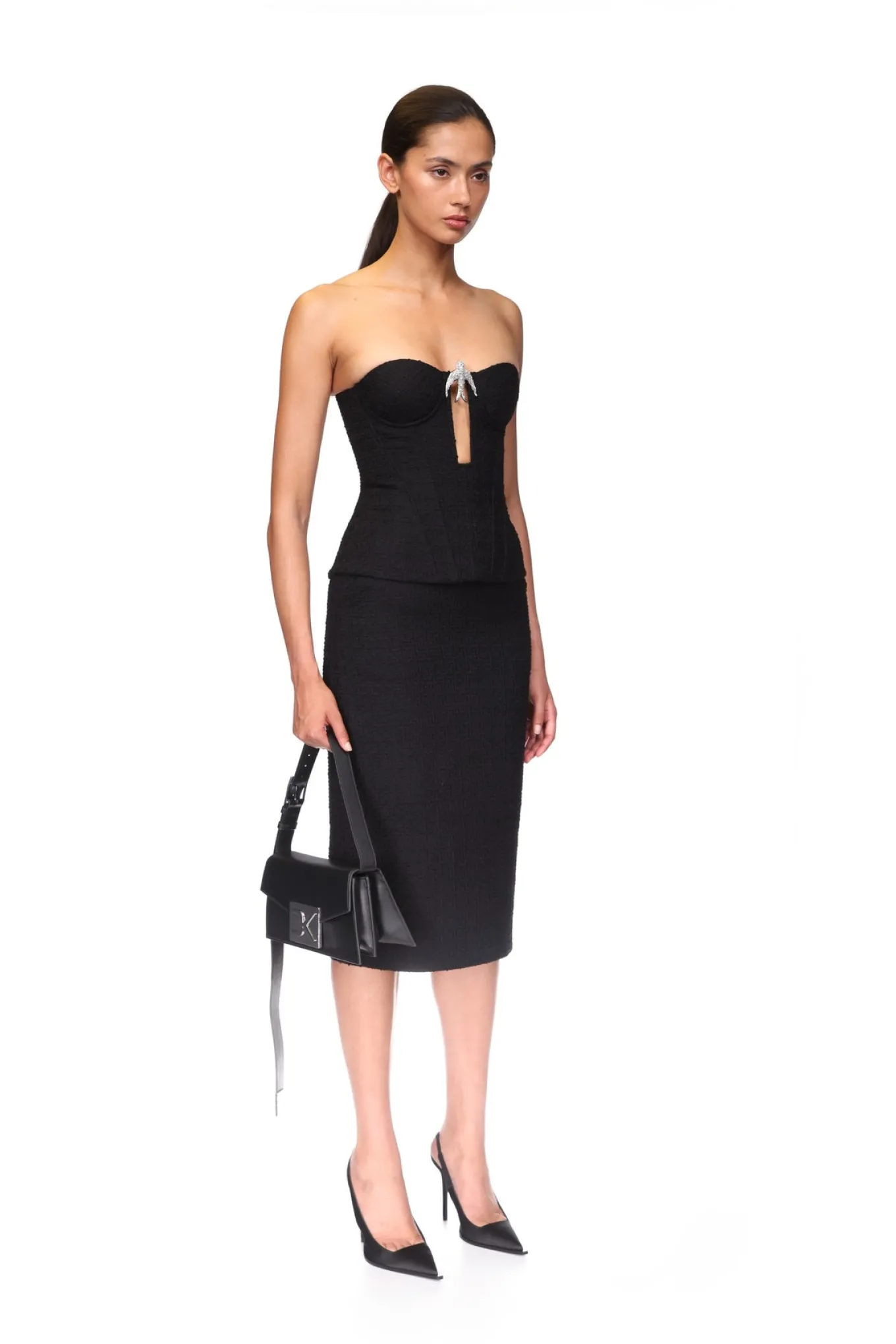 CRYSTAL SWALLOW CORSET TOP