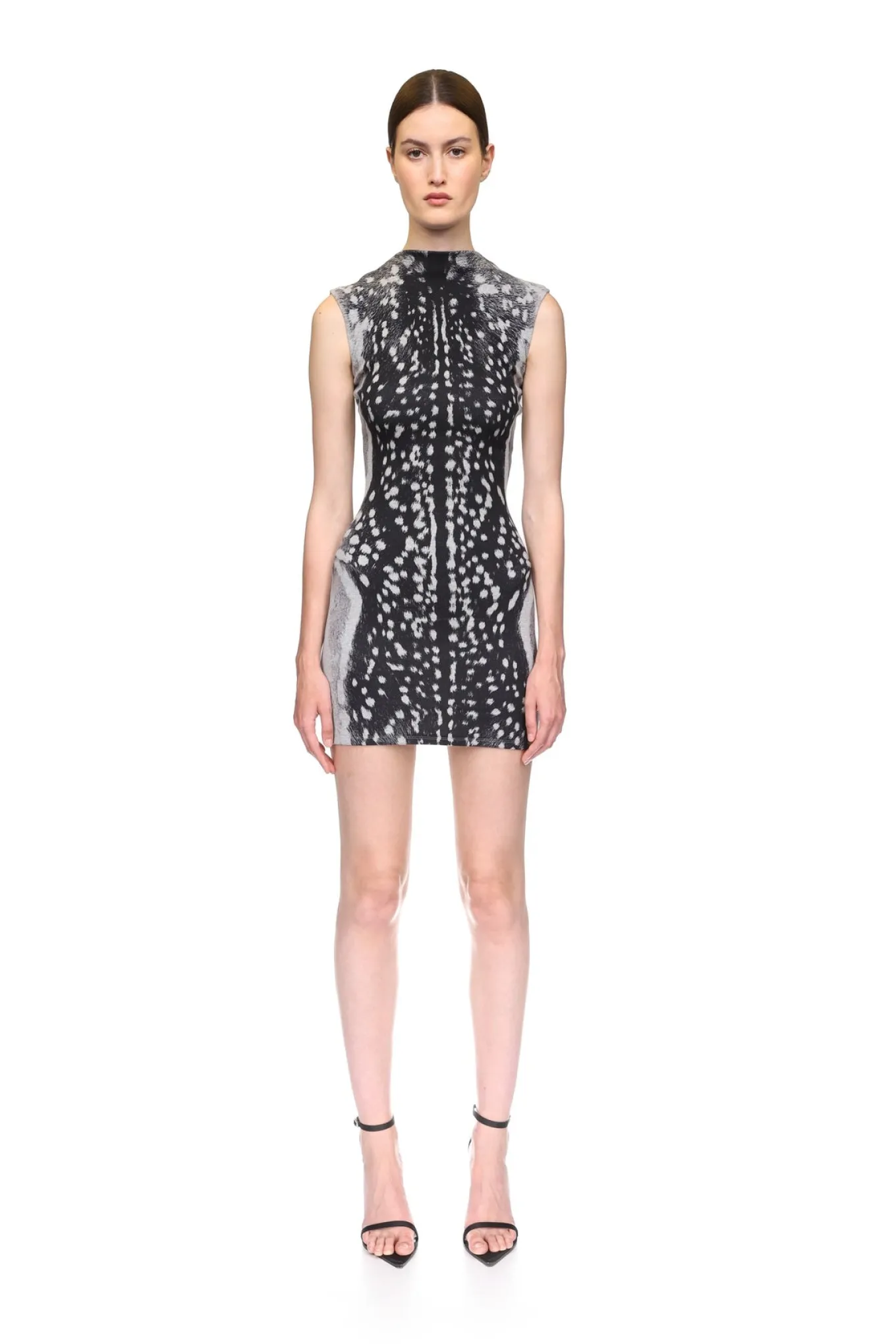 DEER HIDE PRINT MINI DRESS