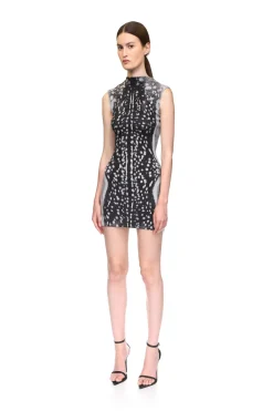 DEER HIDE PRINT MINI DRESS