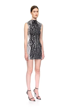 DEER HIDE PRINT MINI DRESS