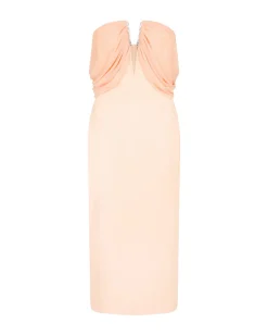 DRAPE OFF THE SHOULDER MIDI DRESS
