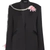 FEATHER FLOWERS AND CHAIN JACKET