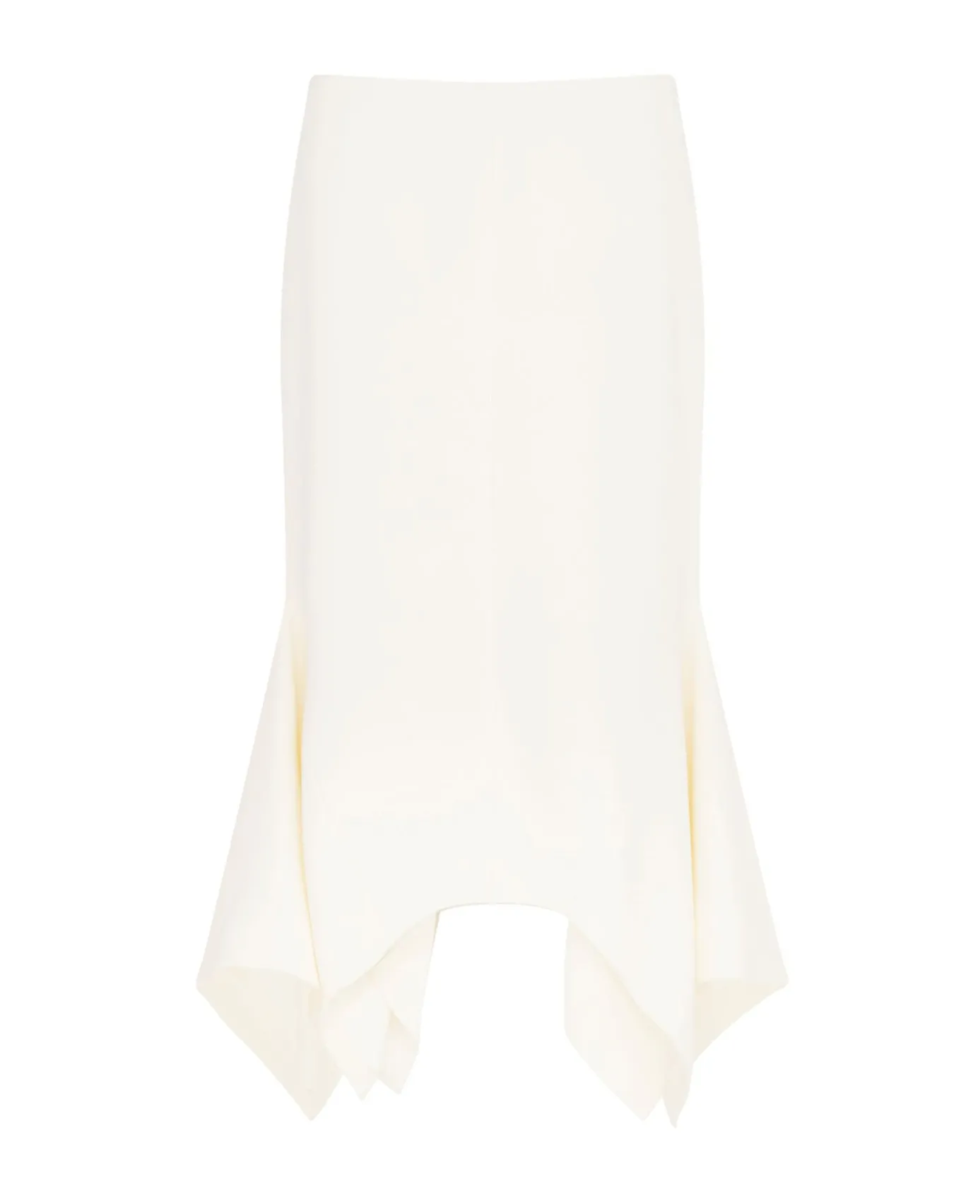FLOUNCE HEM MIDI SKIRT