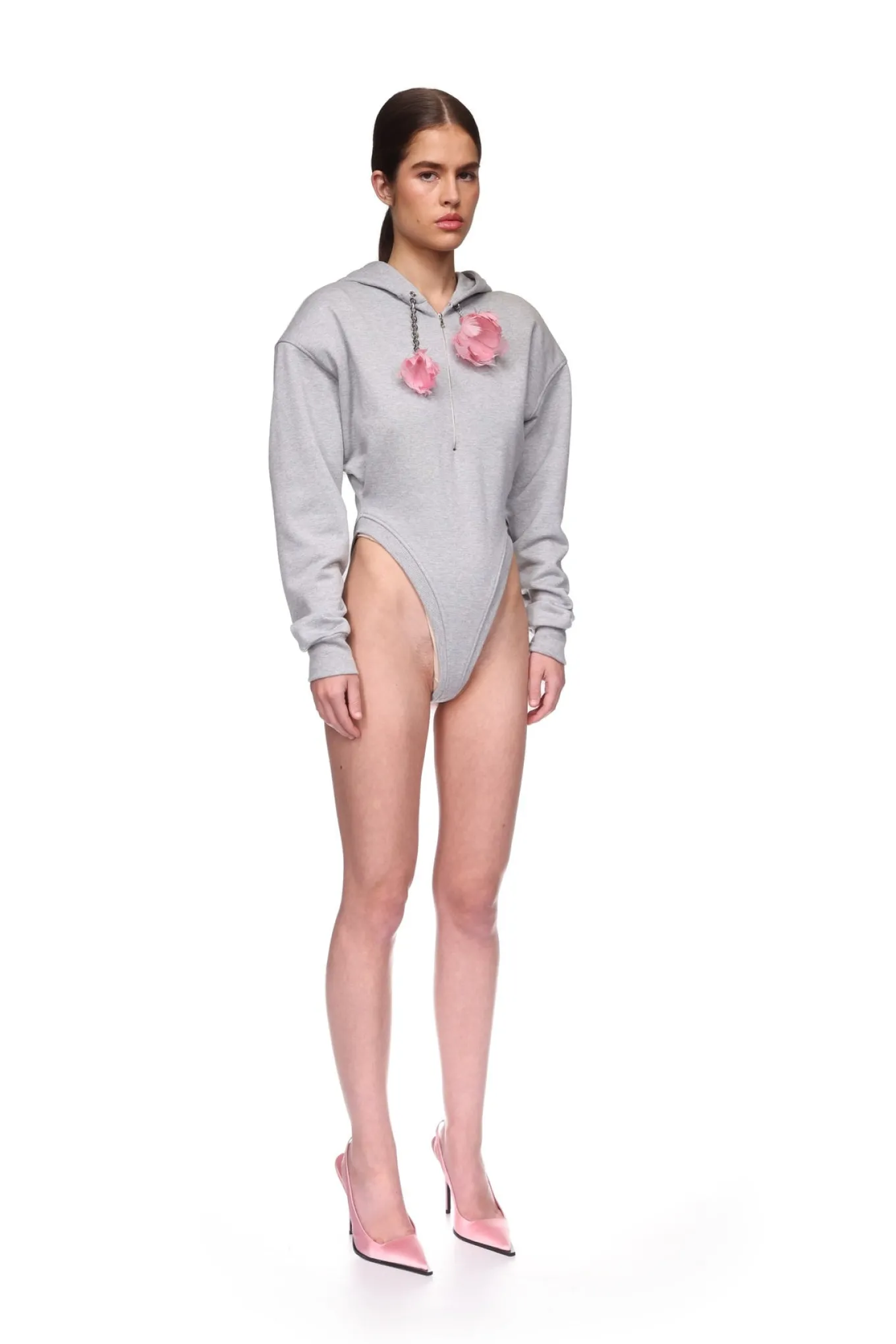 FLOWER CHAIN BODYSUIT WITH HOODIE