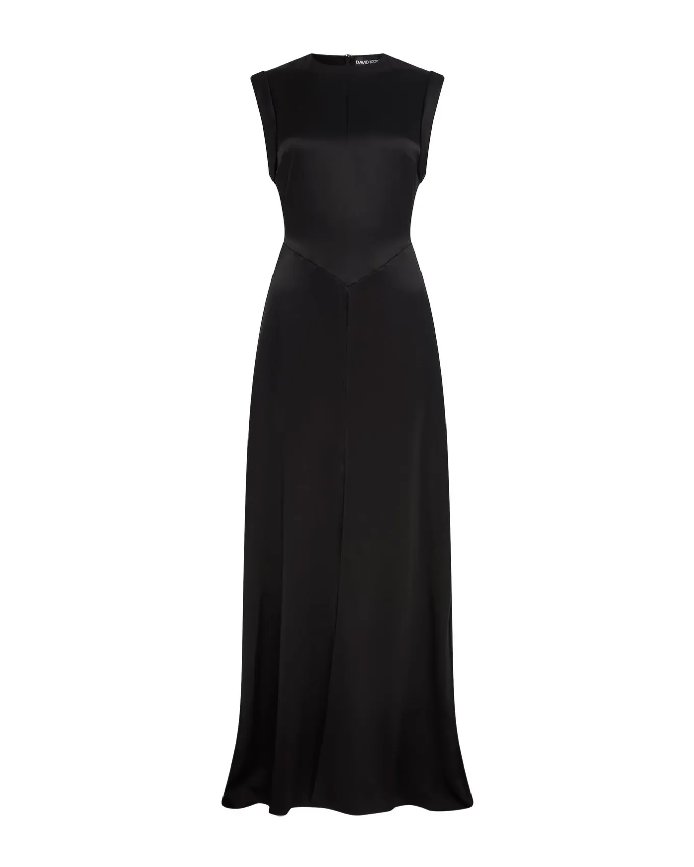 FOLDED SLEEVE SATIN GOWN