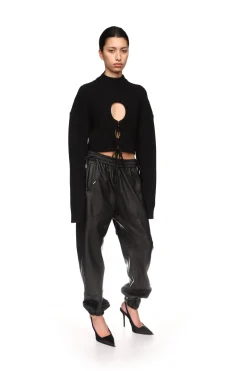FRONT CIRCLE CUTOUT KNIT JUMPER