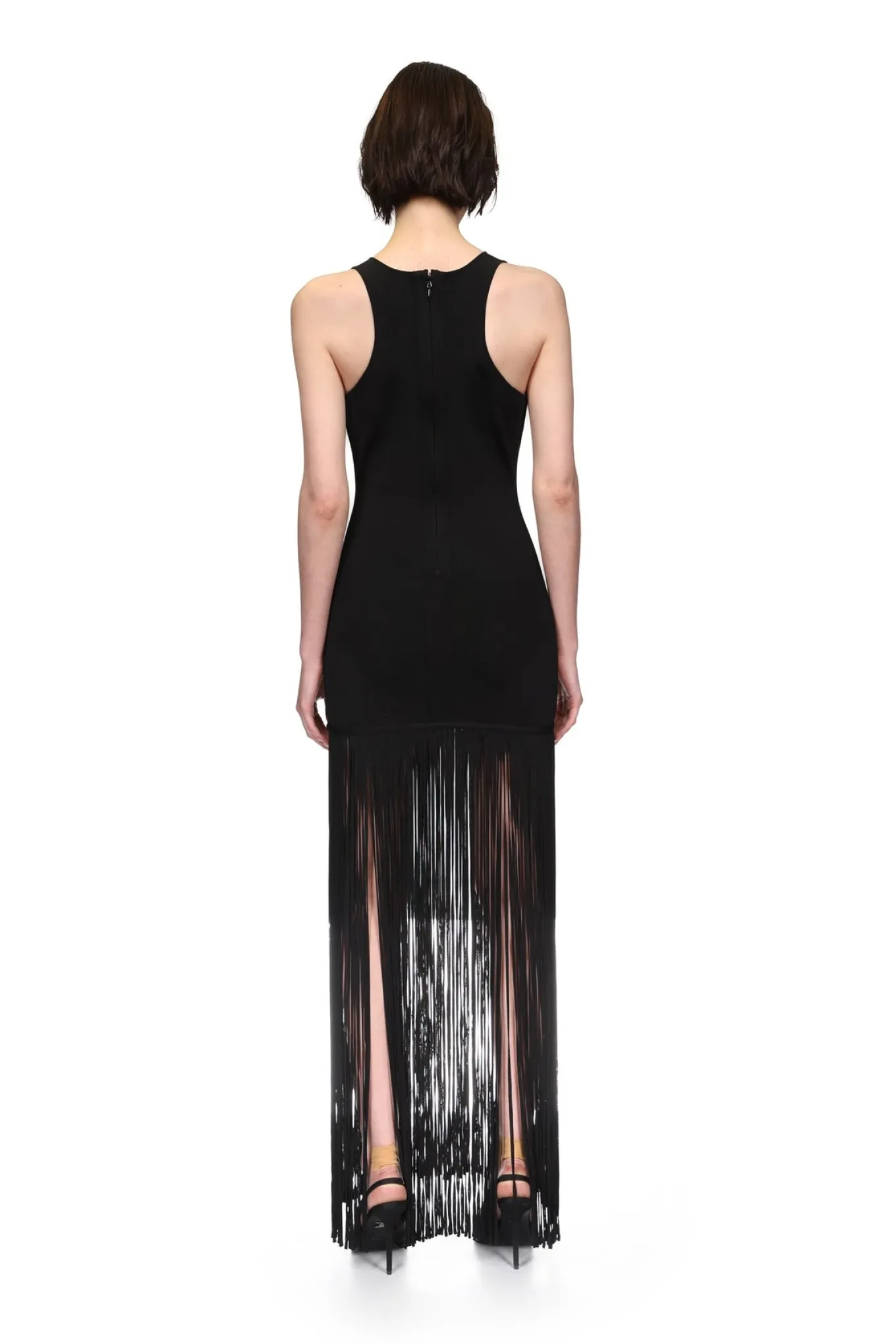 FULL FRINGE SKIRT KNIT DRESS
