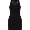 GATHERED TULLE TANK MINI DRESS