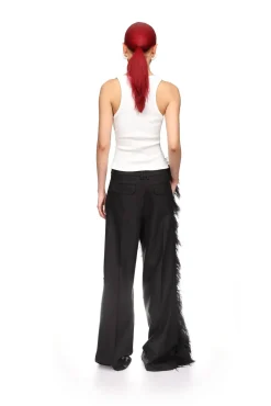 GATHERED TULLE TANK TOP IN WHITE