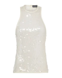 HALTERNECK SEQUIN TANK TOP