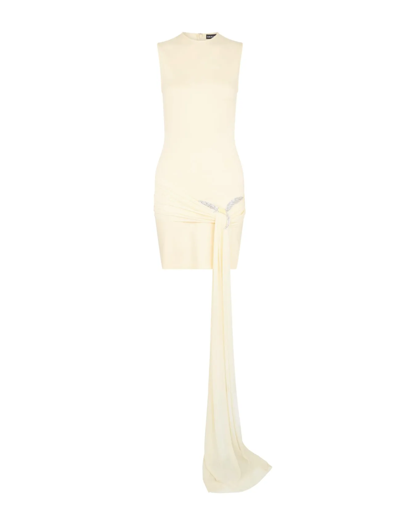 JERSEY MINI DRESS WITH CRYSTAL HUMMINGBIRD