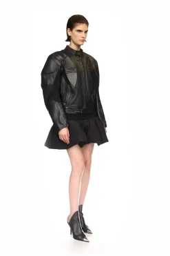 LEATHER BIKER JACKET