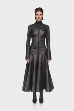 LEATHER COAT DRESS