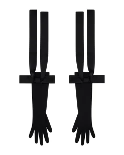 MEDIUM GLOVES WITH SATIN BOW