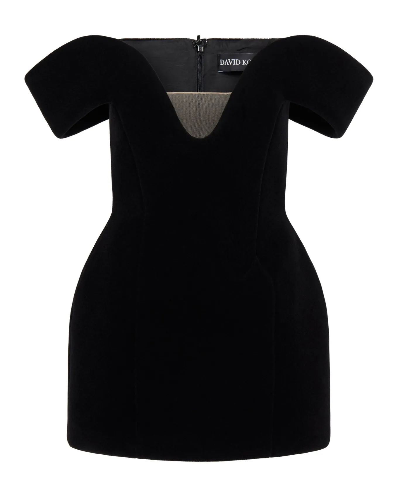 OFF THE SHOULDER VELVET MINI DRESS
