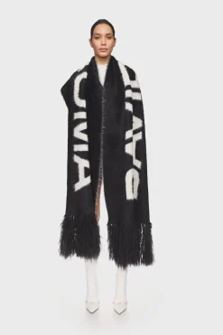 OVERSIZED DAVID KOMA LOGO SCARF