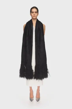 OVERSIZED SCARF IN BLACK