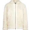OVERSIZED SHEARLING JACKET IN WHITE