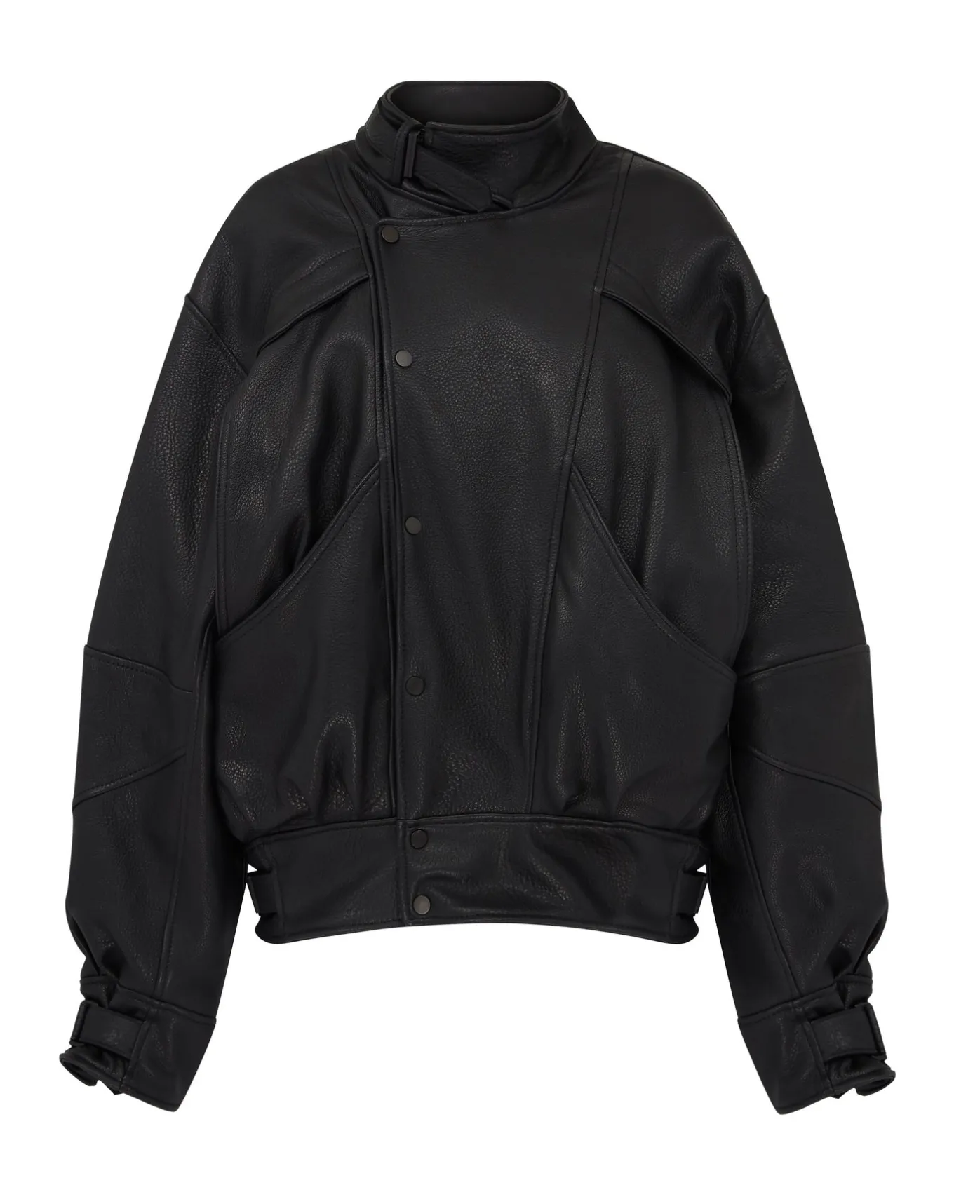 PANELLED LEATHER JACKET
