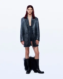 POLICEMAN STYLE LEATHER JACKET