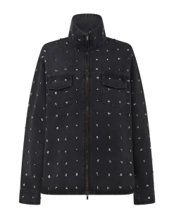 RHINESTONE CRYSTAL EMBROIDERY JACKET