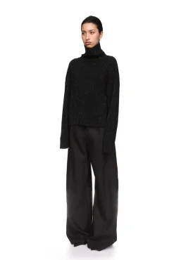 RHINESTONE EMBROIDERED KNITTED JUMPER