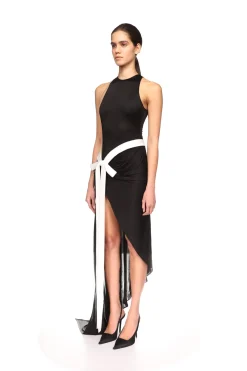 SATIN BOW GOWN