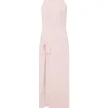 SATIN BOW MIDI DRESS