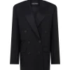 SATIN TAPE DETAIL TAILORED JACKET