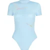 SHORT SLEEVE HUMMINGBIRD RHINESTONE BODYSUIT