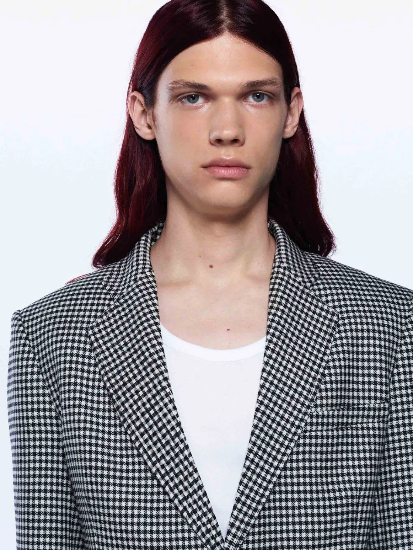 SINGLE BREASTED HOUNDSTOOTH JACKET