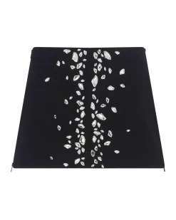 SPECKLED CRYSTAL EMBROIDERY MINI SKIRT