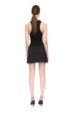 SPECKLED CRYSTAL EMBROIDERY MINI SKIRT
