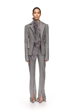 TAILORED WOOL TROUSERS IN GREY